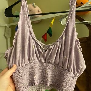 Pacsun Flower Print Crop Top